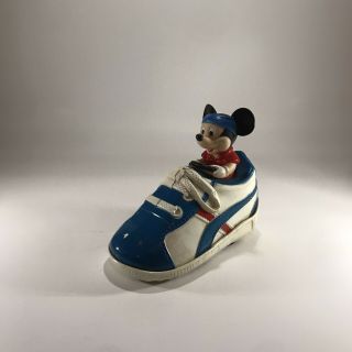 Vintage Walt Disney Illco Mickey Mouse Driving Shoe Car Toy Friction Toy Sneaker