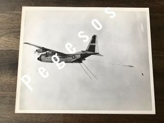 Vintage Photo Us Air Force Military Plane Aerial Snatcher