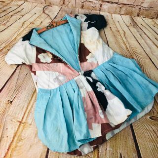 Vintage Adorable Cotton Dress Clothes Pin Bag Holder Mid Century Clothespin
