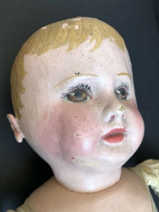 Antique All 20” Martha Chase Stockinette Cloth Doll.  Brown Eyes 5
