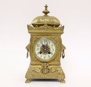 Antique 19th Century Bronze Mantle Clock C1870/90