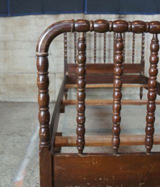 Antique Victorian Walnut Jenny Lind Spool Bed Twin Size American Country Spindle 5