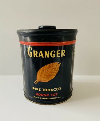 Vintage Advertising Tin Granger Pipe Tobacco Pictures Pointer Bird Dog 6” Lid