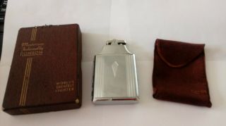 Vintage Ronson Art Deco Mastercase Lighter And Cigarette Case With Pouch And Box