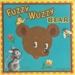 Vintage Whitman Book 1949 Fuzzy Wuzzy Bear