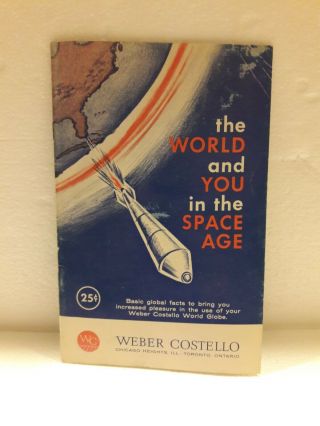 Vintage 1963 Weber Costello World Globe Booklet Chicago Heights Ill.