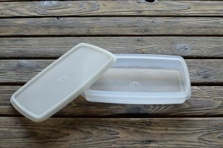 Vintage Tupperware Sheer Rectangle Container W/ Lid 216