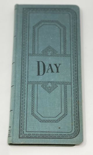 Vintage Ledger Book - Day Book - Record Book 15”x6”x1.  5” 152 Pages All Filled