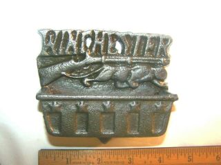 Antique Winchester Cast Iron Wall Hanging Match Safe.