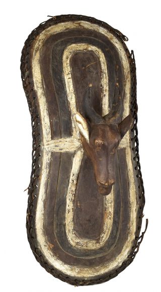 Songye Shield With Kifwebe Mask Icon African Art