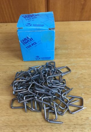 Vintage 82 Cable Staples For Non - Metallic Cable St 10 1/2 X 15/16 2 Wire 14 - 12