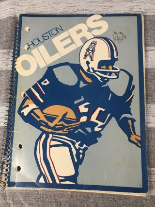 Vintage Houston Oilers Spiral Notebook 1960s 1970s Houston Oilers Vintage Look