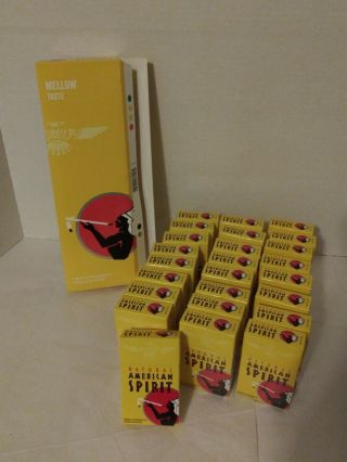 35 Yellow Natural American Spirit Cigarette Box Empty Packs 1 Carton Art Crafts
