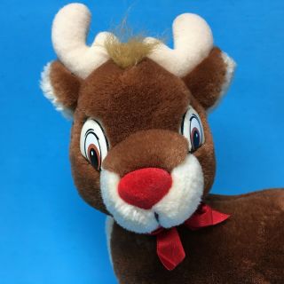 Vintage Rudolph The Red Nosed Reindeer Plush Stuffed Animal Stuffie Applause 10 "