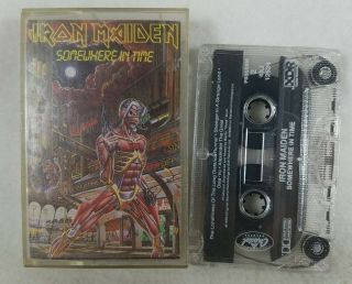 Iron Maiden Somewhere In Time 1986 Cassette Tape Vintage Rare
