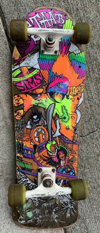 Vintage Sims / Kevin Staab Pirate Skateboard - 1980s