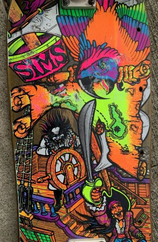 Vintage Sims / Kevin Staab Pirate Skateboard - 1980s 2
