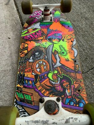 Vintage Sims / Kevin Staab Pirate Skateboard - 1980s 4
