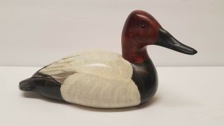 Big Sky Carvers Hand - Carved Duck Decoy Canvasback Bozeman Montana Signed 7 "