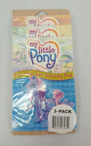 Vtg My Little Pony Coloring Activity Book Set Of 3 Classic Pad Kids