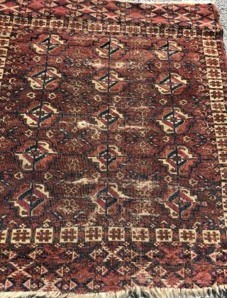 YAMOTH TRIBAL RUG,  AN AWESOME ANTIQUE COLLECTOR ITEM YAMOTH RUG 4