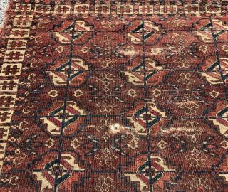 YAMOTH TRIBAL RUG,  AN AWESOME ANTIQUE COLLECTOR ITEM YAMOTH RUG 5
