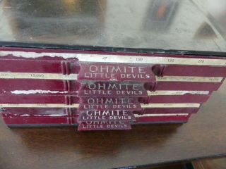 Vintage Ohmite Little Devils Resistor Store Display Case 5 Drawer Red Full