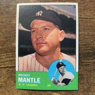 Mickey Mantle - 1963 Topps 200,  Yankees,  Non Psa Graded