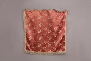 Vintage French Antique Silk Brocade Fabric Wall Hanging Tapestry Table Cloth
