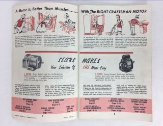 Vintage Sears Craftsman Handbook 1963 How to Select and Install Electric Motors 3