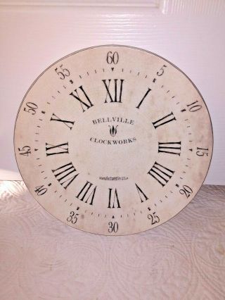 Rare Vintage Pottery Barn Clock Face Salad Plate Bellville Clockworks