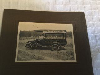 [very Rare] Antique Photo Of Tampello Ciger Truck 1900 5”x4” - Tobacco Estate