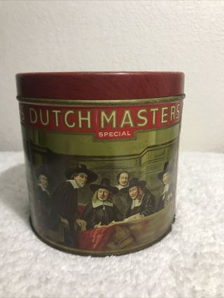 Vintage Dutch Masters Special Round Cigar Tin Patina
