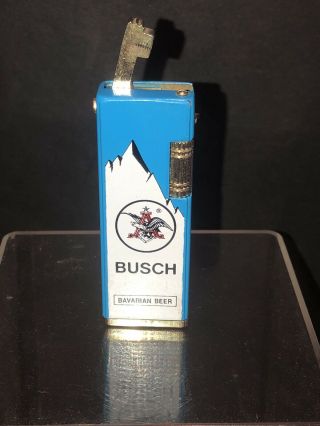 Vintage 70’s Collectible Busch Beer Lift Arm Lighter / Beer Advertising /