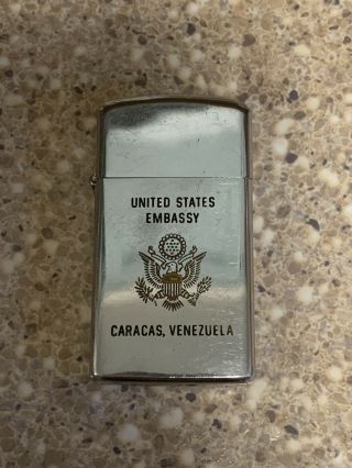 Vintage America Embassy Caracas,  Venezuela Military Zippo Lighter
