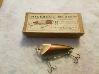 1917 Bite - Em - Bate Antique Fishing Lure