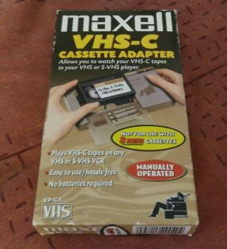 Vintage Maxell Vhs - C Cassette Adapter Vcr