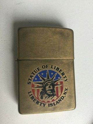 Zippo Lighter 1995 Statue Of Liberty Brass