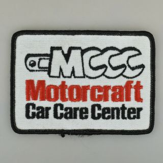 Vintage Ford Mccc Motorcraft Car Care Center Embroidered Iron On Patch