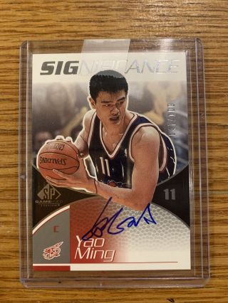 Yao Ming 2003 Upper Deck Sp Game Authentic Fabrics Auto Signed