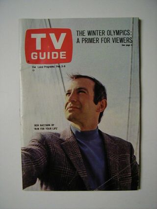 Seattle - Tac Feb 3 1968 Tv Guide Run For Your Life Gazzara Claudine Longet Nypd