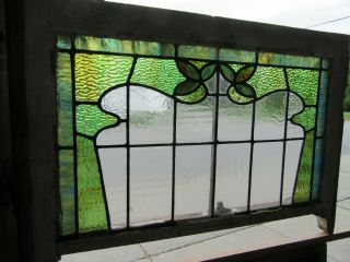 Antique Stained Glass Window 31.  5 X 22.  5 Architectural Salvage