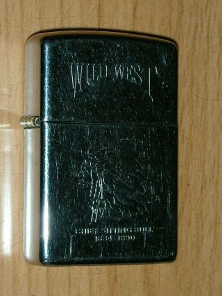 Zippo Wild West Chief Sitting Bull 1834 - 1890 Engraved On The Front Conditio