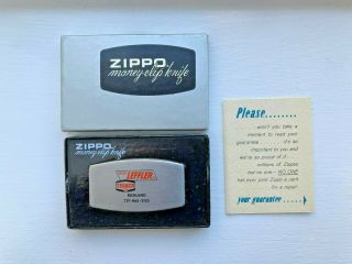 Zippo Pocket Knife,  Nail File & Money Clip - Texaco Advertising