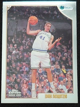 1998 - 99 Topps Chrome Rookie 154 Dirk Nowitzki Dallas Mavericks
