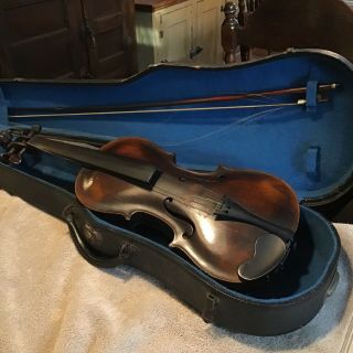 Antique Full Size Violin Jacobus Stainer Label & Case.
