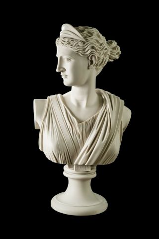 Large Marble Bust Of Diana The Huntress Goddess Of Hunting And Wisdom,  Art,  Gift