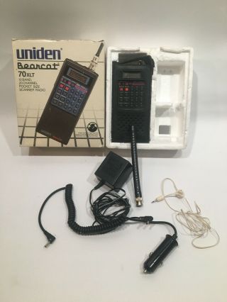 Vintage Uniden Bearcat Model Bc 70xlt 20 Channel Scanner Needs Battery Read