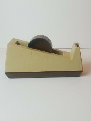 Vintage Scotch 3m Tape Dispenser C - 25 Model 28000 Weighted Desktop Uses 1 " Tape