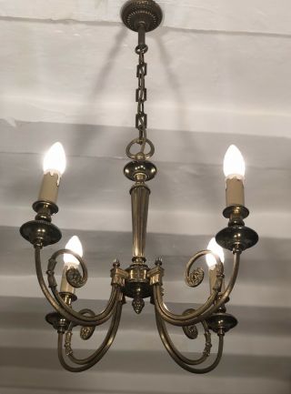 Regency Vintage French Chandelier 4 Arm Ceiling Light